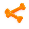 Orange rubber chew bone