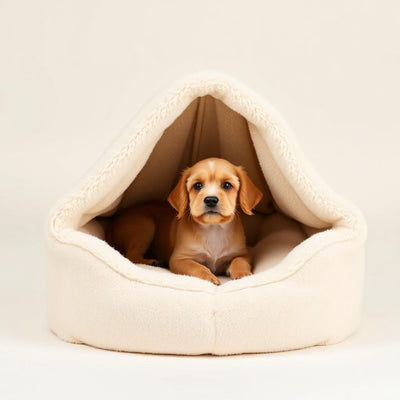 Cave-Style Hooded Dog Bed