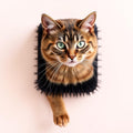 Self-Grooming Wall Corner Brush for Cats