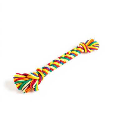 Rainbow rope tug toy